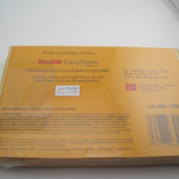 Kodak Set of Two 60 Sheets 4x6 Ultra Premium Photo Paper High Gloss Instant Dry - Picture 3 of 3